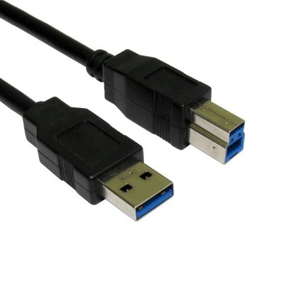 Kabel Direkt 3m USB 5Gbps Typ A M auf Typ B M Datenkabel - Schwarz