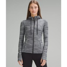 Lululemon Define Nulu Hooded Jacket Zip Women's Size 4 Gray LW4BF8S MSRP 138