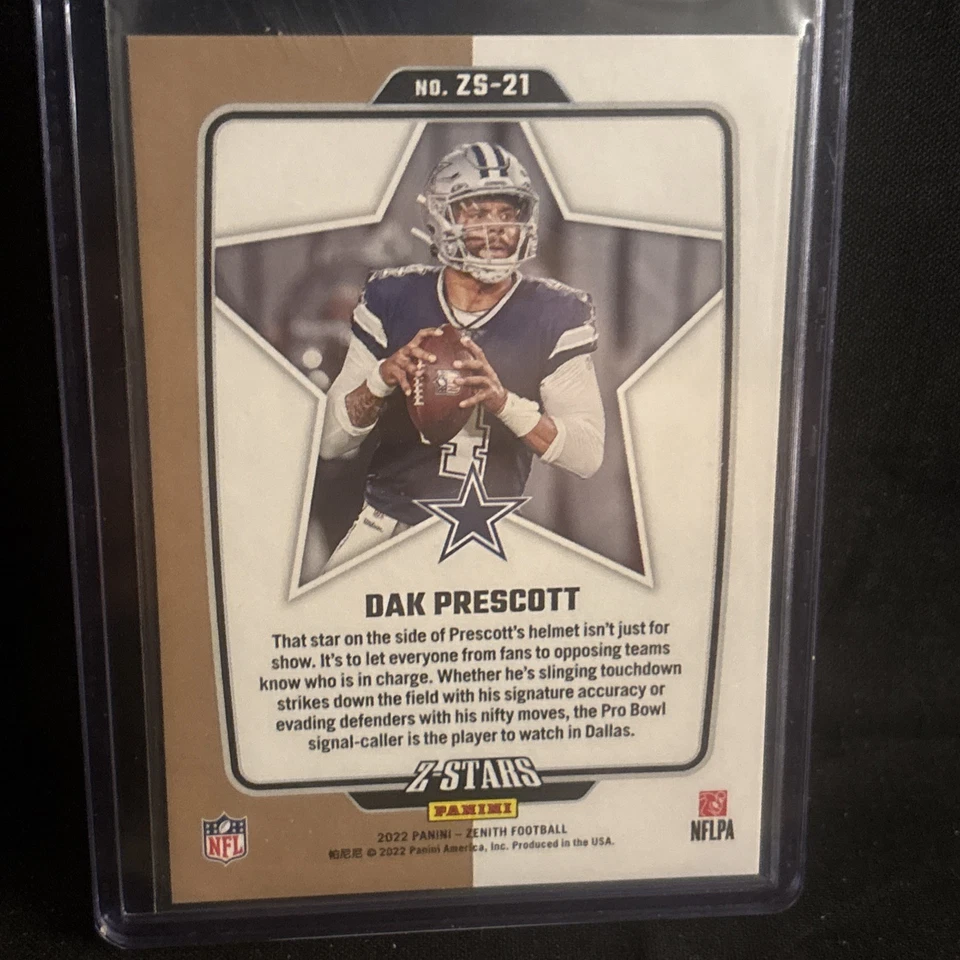 2022 Panini Zenith Z-Stars#21 Dak Prescott Dallas Cowboys - Image 2 of 2