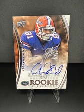 2010 Exquisite Aaron Hernandez ON CARD Rookie Auto 21/65 #181 Patriots Gators RC
