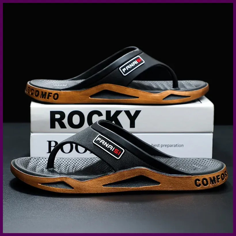 Chanclas de verano para hombre para exteriores geniales pantuflas puntera-tanga pantuflas para parejas