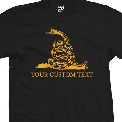 Custom Gadsden Snake T-Shirt Personalized Dont Tread on Me USA Flag ...