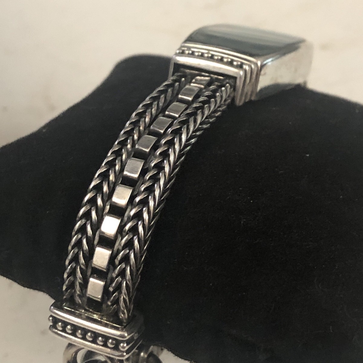 Saddle River Watch Women Silver Tone Blue Dial Toggle 