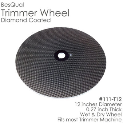 BesQual 111-T12 Diamond Coated Model Trimmer Wheel 12'' Dental Lab Cuts Faster