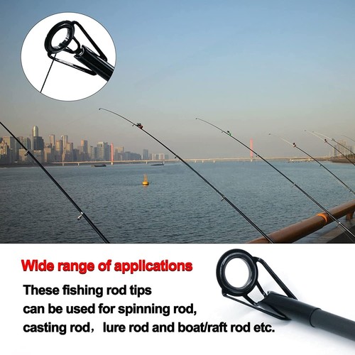 20pcs~230pcs Fishing Rod Tip Repair Kit Stainless Steel Ceramic Ring Guide Tips - Bild 5 von 12