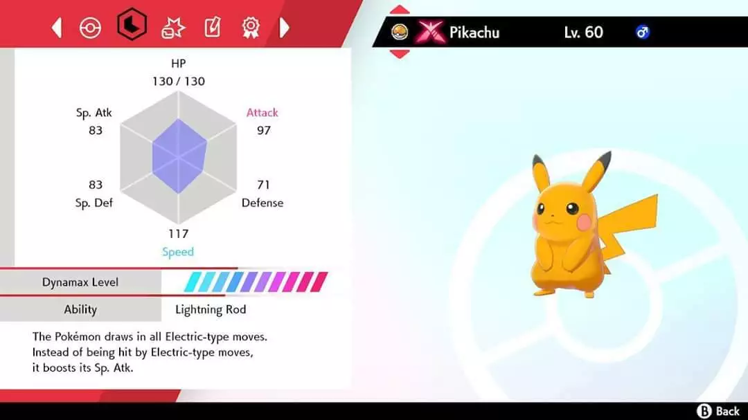 Pokemon Sword and Shield G MAX Shiny Pikachu 6 MAX IV level 60
