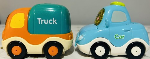 VTech Toot Toot Drivers Vehicle Bundle: Large Car Carrier, Small Car And Truck - Picture 11 of 15