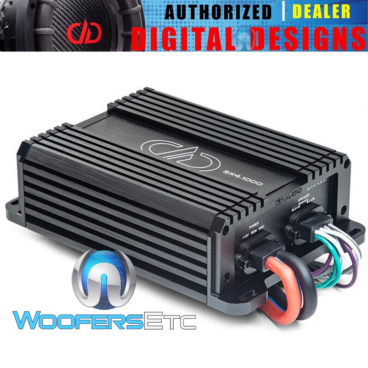 DD AUDIO SX4.1000 4-CHANNEL 1000W RMS MARINE MOTORCYCLE SPEAKERS