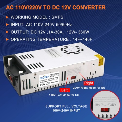 AC 220V To DC 12V 25A-50A 300A-600W Industrial Transformer Switch Power Supply - Picture 13 of 22