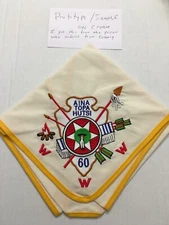 AINA TOPA HUTSI LODGE 60 PROTOTYPE/SAMPLE NECKERCHIEF ON CREAM FROM COMPANY