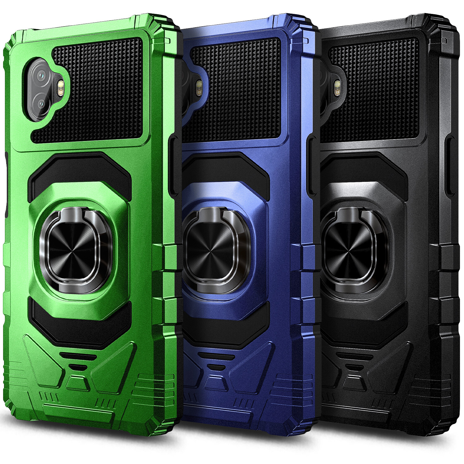 Samsung Galaxy Xcover 7ケース耐衝撃リングスタンドカバー強化ガラス付き