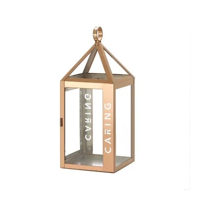 HOME LIGHTING DECOR ROSE METAL FRAME CARING CANDLE LANTERN - image 1 of 3