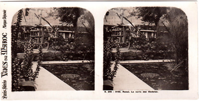 Maroc Rabat.La Noria des Oudaïas.Stereoview.Stereo originale Argentique.Morocco