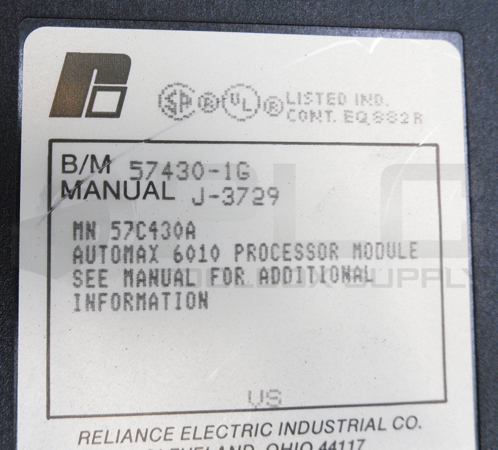 RELIANCE ELECTRIC 57C430A AUTOMAX 6010 PROCESSOR MODULE 57430-1G | eBay