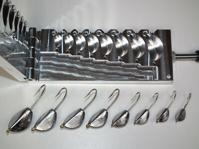 Saltwater Banana NC Jig mold 1/2-4oz CNC Aluminum Tog Blackfish | eBay