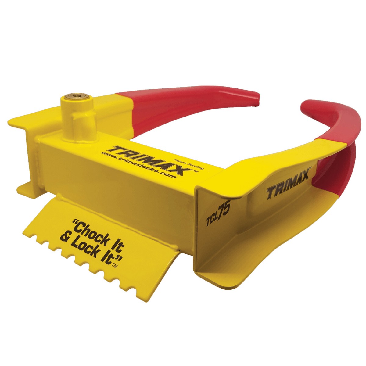 Trimax Universal Yellow Rugged Heavy Duty Steel Wheel Chock Lock 7