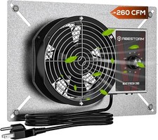 Abestorm 260CFM Crawlspace Ventilation Fan 6.7" Basement IP-55 Rated Exhaust Fan