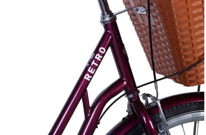 Fahrrad City Damen 28" Korb Stadt Retro Tiefeinstieg Gepäckträger Rot RH 48cm - Bild 2 von 2