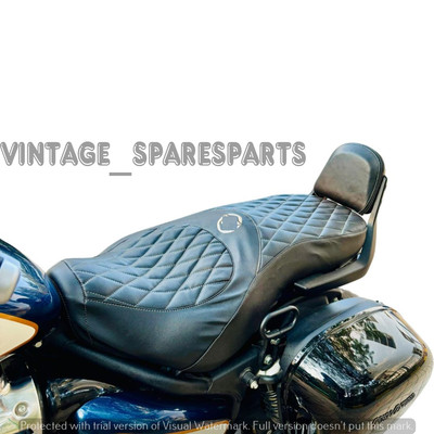 Passend für Royal Enfield Super Meteor 650 Touring Long Diamond Sitzbezug Sch...