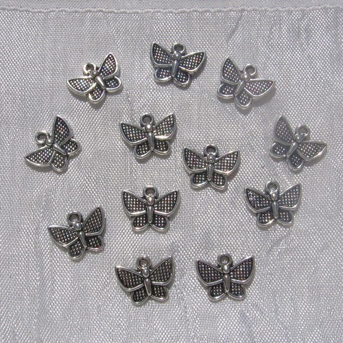 Lot De 2 Breloques Pendentifs Hibou En Métal Argenté Vieilli - Neuf - Pour Création De Bijoux