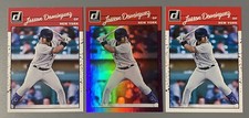 3- 2023 Donruss Jasson Dominguez: Blue Holo, Reverse Image, Base #253 Yankees