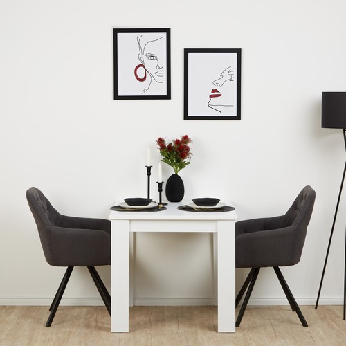 Esstisch Massiv mit 4 Stühlen Grau Holz Weiß Tisch Wohnzimmer Stuhl Homestyle4u - Bild 5 von 11