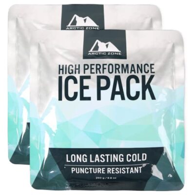 Arctic Zone High Performance Ice Pack for Lunch Boxes, Bags, or Coolers, Set 