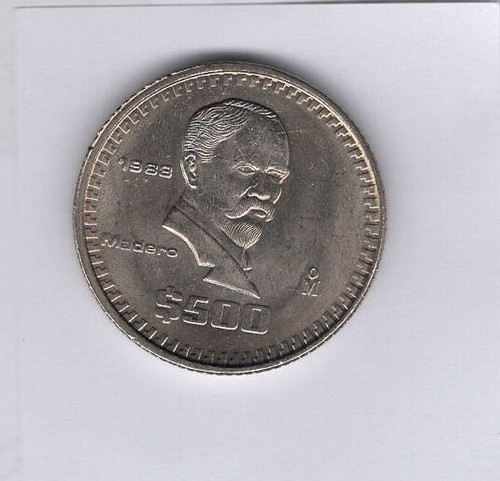 Mexiko 1988 500 Pesos Stempelglanz UNC KM 529 Madero