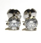 GIA Certified 14k white gold SI2 I1 F  1.64ct round diamond martini earrings NEW — photo 4
