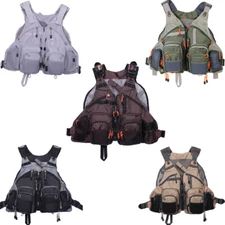 Fishing Vest backpack For Fly Fishing General Size Mesh Adjustable Mutil-Pocket