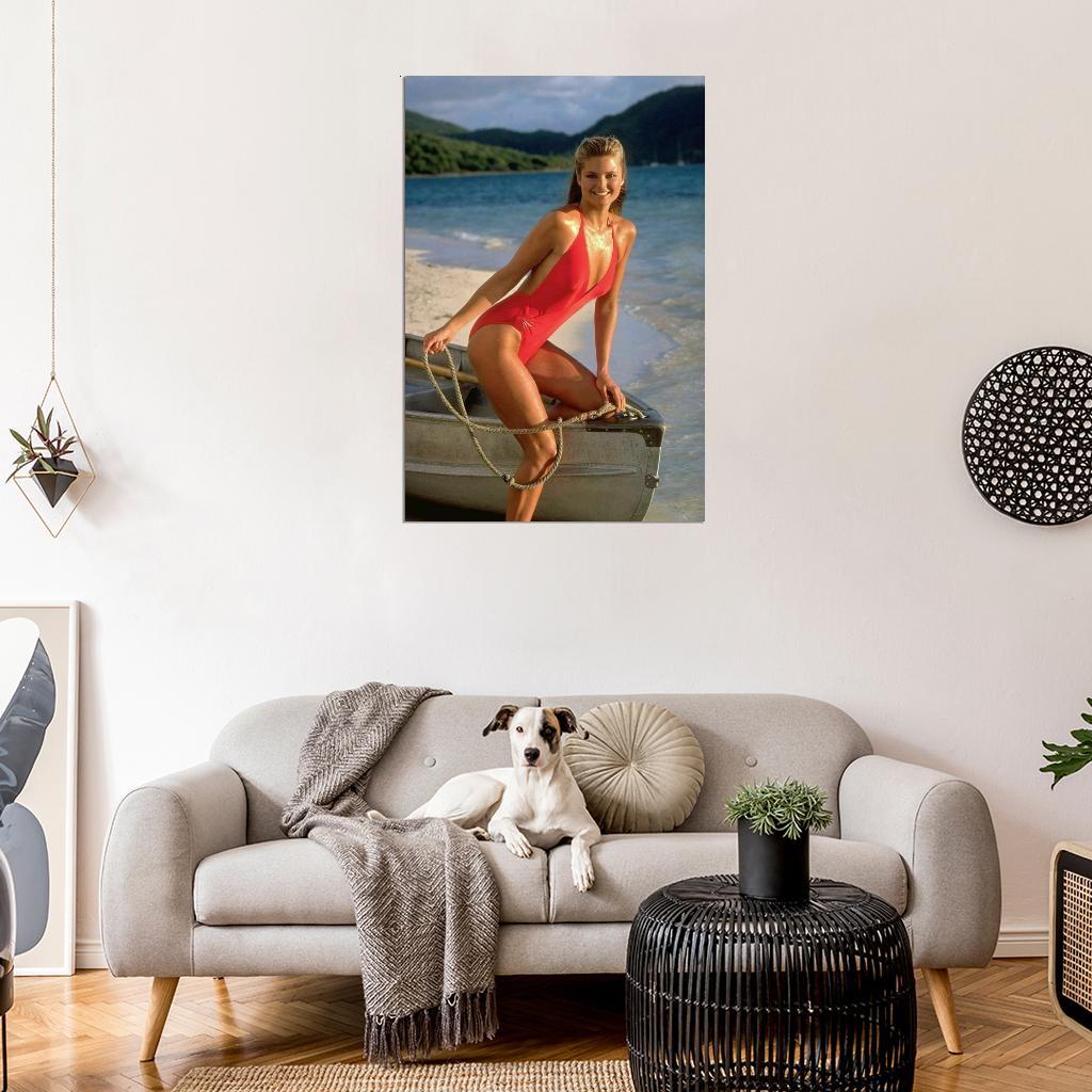 526382 CHRISTIE BRINKLEY 80s 90s Retro Vintage Photo 24x18