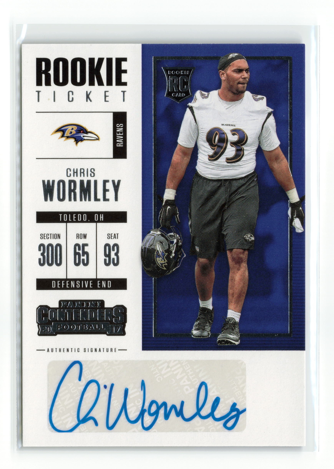 Chris Wormley Panini Contenders #185 Autograph