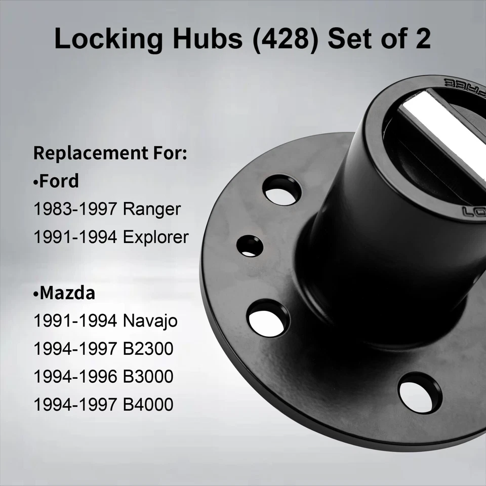 2 ступицы с шлицевой блокировкой для 83–97 Ford Ranger Explorer и Mazda Navajo B2300 B3000 - Изображение 3 из 4