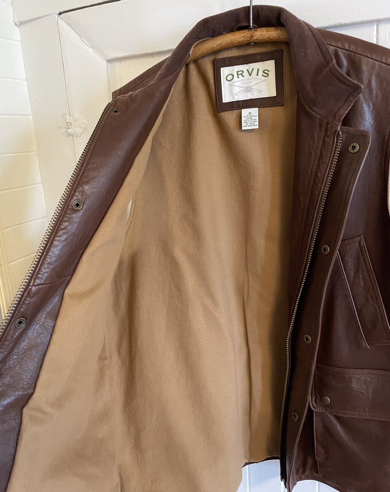 Orvis leather vest, brown, supple leather, medium… - image 4