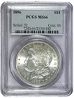 1896 PCGS MS66 Morgan Silver Dollar - Really Nice Coin