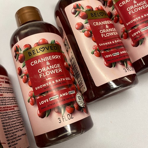 5 Love Beauty and Planet Beloved Cranberry & Orange Flower Shower & Bath Gel 3oz - Picture 2 of 3