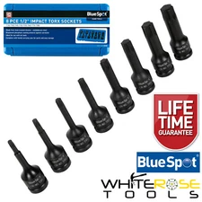 BlueSpot Socket Set Impact Torx T30-T80 in Storage Case 8pc 1/2" Drive