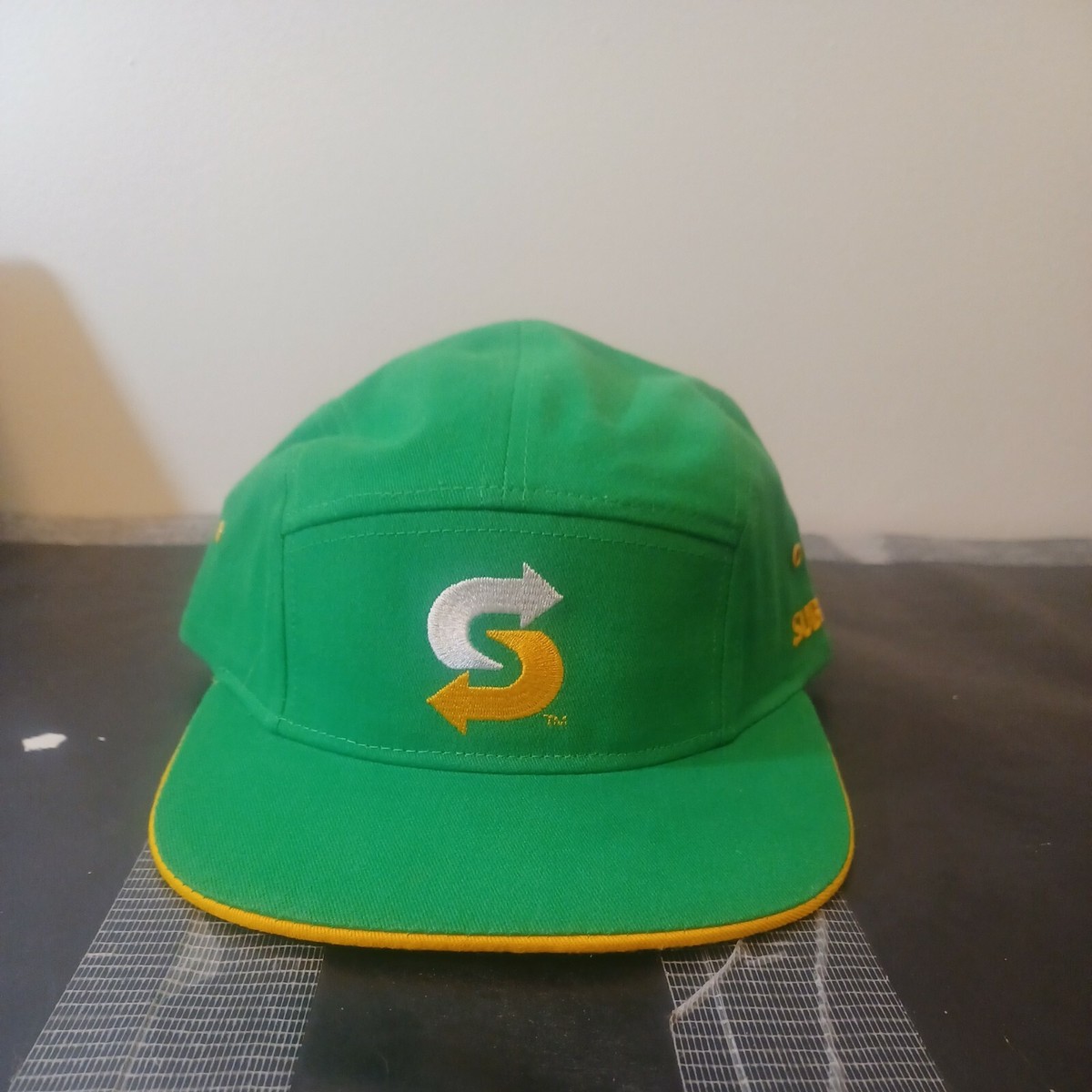 Preown/NEW SUBWAY 5-PANEL Green Snapback Trucker Hat [Brand
