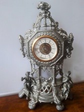 Uhrengestell, Tischuhr, Zinn, Höhe 37 cm  (24/56)