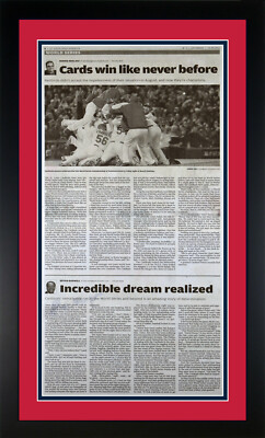 2011 St Louis Cardinals Dispatch Newspaper Page Cards Win Like Never Before !