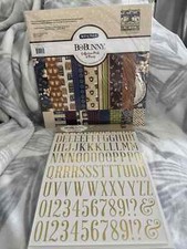 Bo Bunny Coffeetion Paper Craft Kit Foil Transfers New