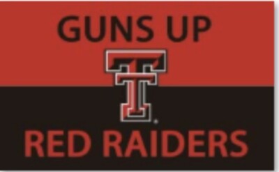 Texas Tech Red Raiders Flag (Guns Up Red Raiders) 3  x 5 