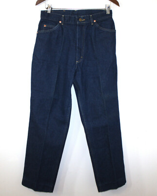 LEE Riders Vintage 80s Jeans Denim High Rise USA Leather Patch