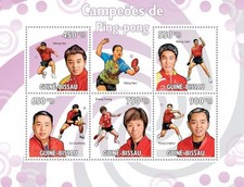 Table Tennis Champions m/s Guinea-Bissau 2009 MNH Mi.4474-78 #GB9611a