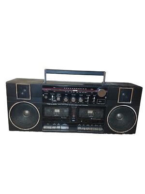 Realistic SCR-27AM/FM Stereo Cassette Music System w/ Power Cord Boombox Working