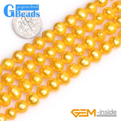 Freshwater Pearl Beads Stone Near Round Spacer Beads For Jewelry Making15" 8-9mm - Picture 44 of 53