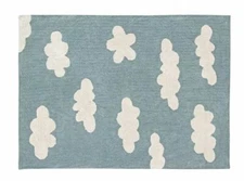 Lorena Canals Clouds Rug in Vintage Blue Washable