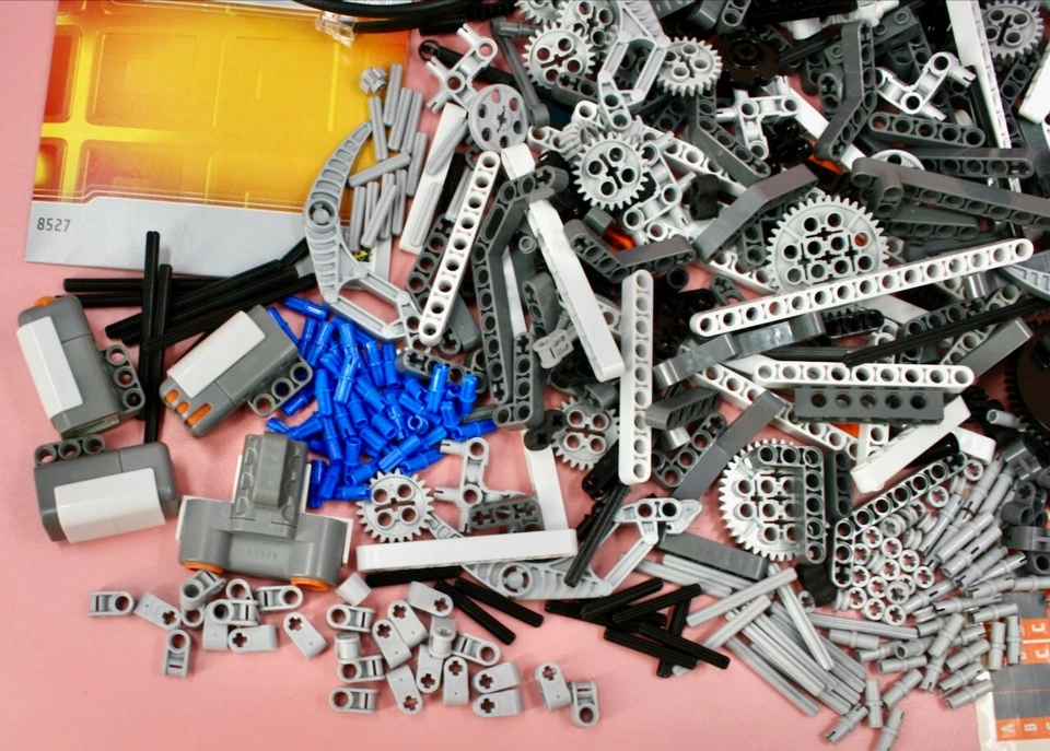 Retired Lego Mindstorms NXT 8527 Parts Lot CD Sensors Tires Cables Motors Axles - Image 3 of 4