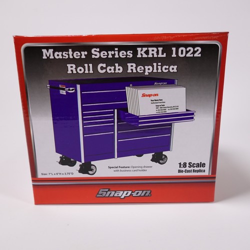 SNAP ON Business Card Holder MASTER SERIES ROLL CABINET REPLICA KRL1022 BLUE NEW - Picture 3 of 10