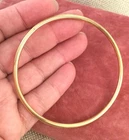 Vintage Jewellery Gold Golf Bangle Antique Deco Jewelry slim line 18.5 cm